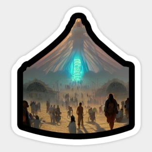 The Fantasy World in Burning Man Sticker